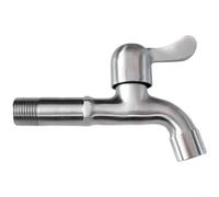 ComfyHarbor Stainless Steel Quick Open Faucet, High Temperature Resistant Extended Water Tap, For Bathroom Sink Bathtub Shower Modern Minimalist Brushed Finish(Net Mouth 13cm)
