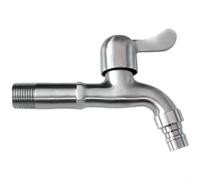 ComfyHarbor Stainless Steel Quick Open Faucet, High Temperature Resistant Extended Water Tap, For Bathroom Sink Bathtub Shower Modern Minimalist Brushed Finish(Pointed Beak 13cm)