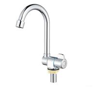 ComfyHarbor Stainless Steel RV Kitchen Faucet 360 Degree Folding Tap Rotating Single Cold Water G1/2 Thread Fitting for Caravan Sink Basin