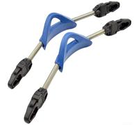 ComfyHarbor Stainless Steel Spring Fin Straps for Diving Fins, 304 SS Anti-Slip Replacement with EPDM Handle & Buckle, Adjustable Shoe Lace for Snorkeling Swimming Gear(XS Blue)