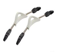 ComfyHarbor Stainless Steel Spring Fin Straps for Diving Fins, 304 SS Anti-Slip Replacement with EPDM Handle & Buckle, Adjustable Shoe Lace for Snorkeling Swimming Gear(S White)
