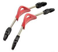 ComfyHarbor Stainless Steel Spring Fin Straps for Diving Fins, 304 SS Anti-Slip Replacement with EPDM Handle & Buckle, Adjustable Shoe Lace for Snorkeling Swimming Gear(XS Red)