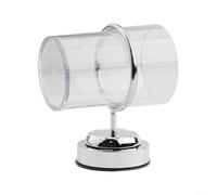 ComfyHarbor Stainless Steel Toothbrush Holder With Clear Tumbler | Suction Cup, Wall Mount, Chrome Finish, Bathroom Organisation, Hygienic Storage