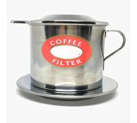 ComfyHarbor Stainless Steel Vietnamese Coffee Dripper, Pour Over Coffee Filter For Rich Brewing, Portable Metal Drip Device With Modern Design For Home Kitchen, Silver(9Q)