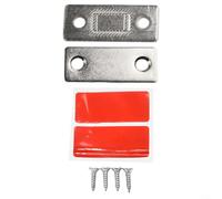 ComfyHarbor Strong Magnetic Cabinet Catch, Invisible Door Closer For Wardrobe, Drawer, Cupboard, Cold-Rolled Steel Latch With Screw And Mounting, Anti-Rust Hardware(Silver)