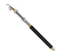 ComfyHarbor Telescopic Carbon Fishing Rod, 1.8m-2.7m Portable Sea Casting Pole, with Anti-Tangle Tip Reinforced, Reel Seat Non-Slip, For EVA Grip, For All Waters Silver Gold(28400-180)