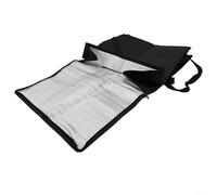 ComfyHarbor Thermal Bags Warm and Cooler Bags, Insulated Food Transport Bags, with Transparent Pocket for Hot Food, Delivery Bags(Black 50 * 35.5CM)