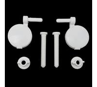 ComfyHarbor Toilet Seat Hinge Bolt Screw Fixing Kit, ABS Plastic Expansion Sleeve Fitting Accessories For Standard Toilet Seats Replacement Repair Parts