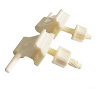 ComfyHarbor Toilet Seat Hinge Replacement Kit, White Plastic Top Fixing Fittings With Screws, Stable Structure For Most Standard Oval Round Toilets, Easy Install Hardware Sets(for MILKY white)