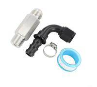 ComfyHarbor Top Heater Hose Upgrade For Ram 6.7L 2007.5+ With -10AN Fitting, Quick-Disconnect Delete Kit, CNC Aluminum Adapter, Leak-Proof Coolant Line Replacement(silver-connector)