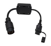 ComfyHarbor Trailer Light Converter for European Vehicles, 7-Pin Round to 4-Pin Flat Adapter, Dust Cover Included, Combines Stop/Turn Signals, for Caravans/Boat Trailers/Bike Carriers