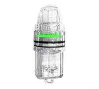 ComfyHarbor Underwater Fishing Light LED 360° Flashing Lure Lamp,for Night for Deep Sea Boat Fishing, Waterproof PP Bait Attractor,with Replaceable Battery, Red Blue Yellow Green White(Is green)