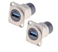 ComfyHarbor USB 3 0 D Type Pass Through Signal Couplers, Set of Two for High Speed Data Transfers (Sliver)