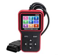 ComfyHarbor V620 Automotive Diagnostic Tool, Battery Tester For Fault Code Reading, Data Stream Analysis, 12V Electrical System Check, Large LCD Screen, ABS Housing, 73Cm Cable