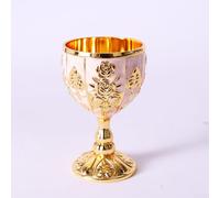ComfyHarbor Vintage Small Beverage Cup 30ml Gold Thimble Measure for Spirits Wine Cocktails Alloy Barware Tool(2#)