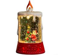 ComfyHarbor Water-Filled LED Christmas Candle Lamp, Battery Operated Festive Desktop Ornament In Resin, Holiday Tabletop Decoration For Holidy And Festival, 11X8x18 Cm(Christmas Girl)