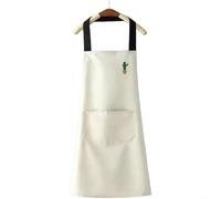 ComfyHarbor Waterproof Apron, Oil Resistant Polyester Kitchen Apron, With Phone Pocket, Cute Floral Leaf Pattern, For Cooking Baking Cleaning Gardening, Sleeveless Bib, For Women Men, 70X66cm(B)
