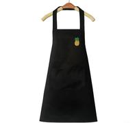 ComfyHarbor Waterproof Apron, Oil Resistant Polyester Kitchen Apron, With Phone Pocket, Cute Floral Leaf Pattern, For Cooking Baking Cleaning Gardening, Sleeveless Bib, For Women Men, 70X66cm(C)