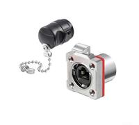 ComfyHarbor Waterproof BD24 For RJ45 Connector Metal Type With IP68 Dust And Moisture Protection, Supporting 125V AC Operation And Reliable Signal Transmission At 10Gb/s(Socket)