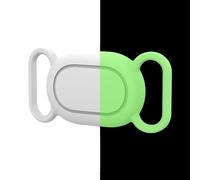 ComfyHarbor Waterproof Silicone Pet Collar Holder, For Xiaomi Tags, Anti-Lost Protective Case, With Secure Fit, For Dog Cat Collars, Soft Cover, For Outdoor Adventures(Glowing Green)
