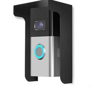 ComfyHarbor Weatherproof Metal Doorbell Rain Cover for Ring and Most Video Doorbells, Sunproof Windproof Cold-Rolled Steel Shield, Anti-Glare Housing, Black