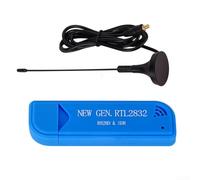 ComfyHarbor Wideband SDR-Radio Receiver With RTL2832 ADC Chip, 0.5 PPM TCXO, MCX Connector, 25MHz-1760MHz Range, USB 2.0 Interface For Linux Systems For Wireless Signal Scanning(Host + Antenna)