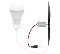 ComfyHarbor Wind Power Generator DIY Educational Set With Turbine Motor Blade USB LED Bulb For Science Learning Hands-On Projects Energy Experiment