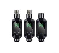 ComfyHarbor Wireless Microphone Converter Kit 2.4G With Metal Housing XLR Transmitter Receiver System 5 Hours Working Time For Studio(1 IN 2)