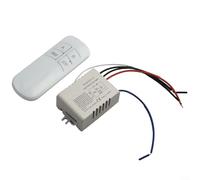 ComfyHarbor Wireless RF Remote Control Switch, 1/2/3 Way ON/OFF For Lamp Light, Ceiling Fan, Compatible With 220V AC Droplight, For CRYSTAL Lamp, Fluorescent, Energy-Saving Bulb, ABS Material(1 Way)