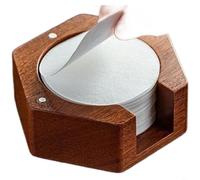 ComfyHarbor Wooden Coffee Filter Paper Storage Box, Magnetic Lid Holder