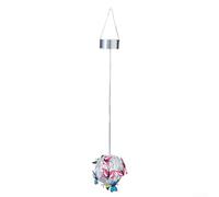 ComfyHarbor Wrought Iron Solar Butterfly Ball Light for Garden(White Light)
