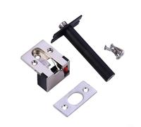 ComfyHarbor Zinc Alloy Concealed For Door Latch, Automatic Self-Closing Security Bolt, For Home Hotel Store Cabinet Drawer, Anti-Theft Chain Lock, With Adjustable Horizontal Plane Installation(Silver)