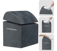 ComfyInLove Foot Rest for Under Desk at Work - Non-Slip Foot Stool with 3 Adjustable Heights, Ergonomic Under Desk Footrest with Washable Cover for Desk, Home, Office, Car (Dark Grey)