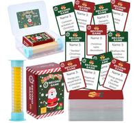 ComfyKit - 5 Second Card Game with Sand Timer, Family Party Game for Adults and Kids, Portable Travel Games Includes 100 Funny Question Cards and 10 Cards