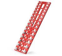 Comfylichi 34 Nut and Bolt Thread Checker, Bolt Size and Thread Gauge, 15 Metric and 19 Standard Sizes Bolt Identifier Board with Inch and CM Ruler, Quickly Identify Nuts and Bolts Sizes