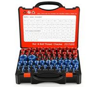 Comfylichi Thread Checker, Nut and Bolt Thread Checker, Bolt Size and Thread Gauge, 26 Individual Bolt and Nut Identifier Gauge (14 Standard & 12 Metric) Especially for Size Check in Tight Spaces