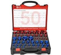 Comfylichi Thread Checker, Nut and Bolt Thread Checker, Bolt Size and Thread Gauge, 26 Individual Bolt and Nut Identifier Gauge (14 Standard & 12 Metric) Especially for Size Check in Tight Spaces
