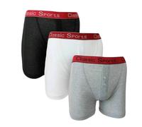 COMFYLOT & KK TRADERS MCR LTD Mens Boys Boxer Shorts Underwear Multipack 3 in Pack Designer Cotton Boxers Briefs (Red band M)