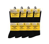COMFYLOT & KK TRADERS MCR LTD Mens Extra Wide Cotton Diabetic Loose Wider Top Big Foot Socks UK 11-14 (Pack of 12)