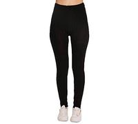 COMFYLOT & KK TRADERS MCR LTD Women's Chunky Cable Knitted Leggings, Ladies Full Length Thick Warm Knit Ribbed Stretchy Plain Pants UK Plus Sizes Small to 3XL, Black-3XL