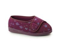 Comfylux DAVINA Womens Full Slippers Wine - UK 5