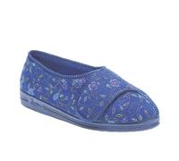 Comfylux Davina Womens | Slippers | Navy Blue Floral | UK Size 9