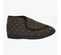 Comfylux JAMES Mens Boot Slippers Brown - UK 7