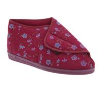 Comfylux Women's Andrea Floral Bootee Slippers in Wine | Size: 8 Comfylux Wine 8