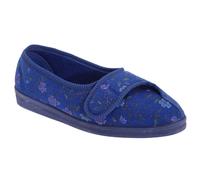 Comfylux Women's Diana Floral Slippers in Blue | Size: 5 Comfylux Blue 5