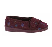 Comfylux Women's Diana Floral Slippers in Wine | Size: 4 Comfylux Wine 4