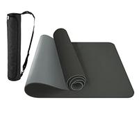 ComFyMat Yoga Mat - Non-Slip Gym Mat, Workout Mat for Pilates, Meditation, Women, Men, Fitness Exercise Mat, 183cmx61cmx6mm (Black/Grey)
