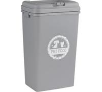 ComfyNex Airtight Pet Food Storage Container Flip Top Locking System With Integrated Scoop Plastic Birds Pet Dog Cat Animal Dry Food Dispenser Bin, Food Storage Box for Birds Cats Dogs (Grey, 53L)