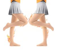 Comfyouth Girls Thermal Tights Kids 2 Pair Winter Warm High Waisted Stretch School Tights with Fleece Lining at the Feet for Girls 3-14 Years