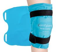 Comfytemp 27x35cm Knee Ice Pack Wrap, Reusable Gel Cold Pack for Knee Pain Relief, Hot & Cold Compress Therapy for Leg Injuries, Knee Replacement Surgery, Arthritis, Bruises & Sprains